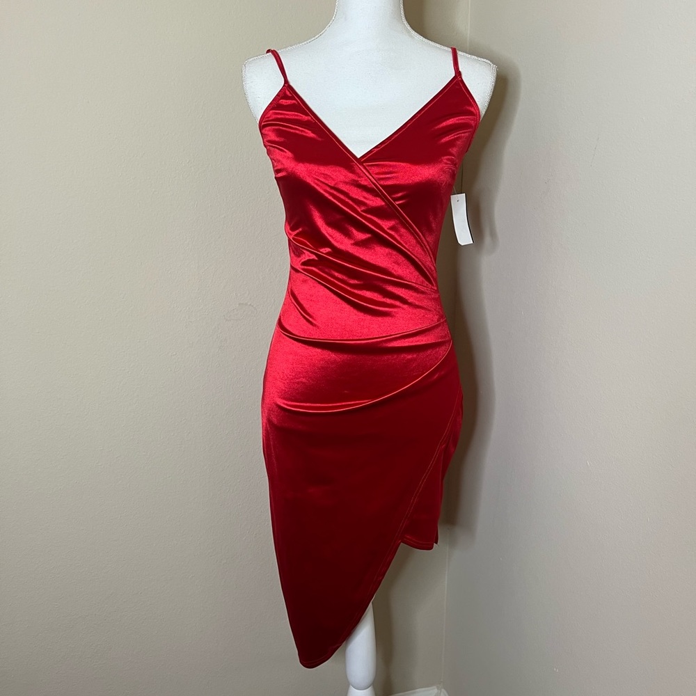Red Satin Dress